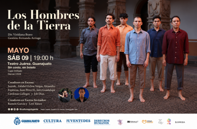 “Los hombres de la tierra” llega al Teatro Juárez con danza contemporánea en Guanajuato